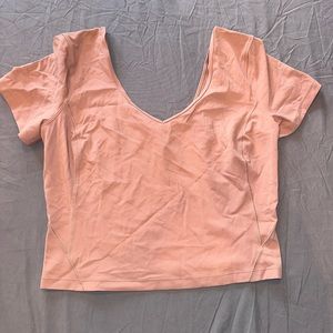 Lululemon peach colored crop